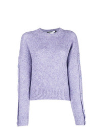 Pull surdimensionné en tricot violet clair Sport Max Code