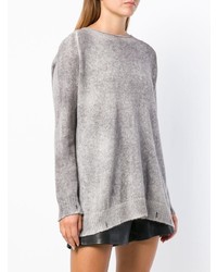 Pull surdimensionné gris Avant Toi