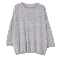 Pull surdimensionné gris Mango
