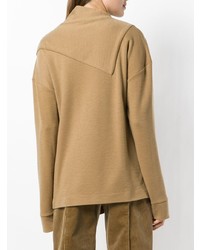 Pull surdimensionné marron clair Chalayan