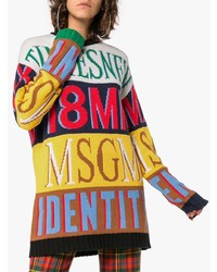 Pull surdimensionné multicolore MSGM