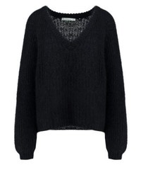 Pull surdimensionné noir Gestuz