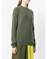 Pull surdimensionné olive Cristaseya