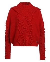 Pull surdimensionné rouge GUESS