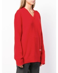 Pull surdimensionné rouge Calvin Klein 205W39nyc