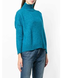 Pull surdimensionné turquoise Masscob