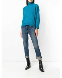 Pull surdimensionné turquoise Masscob