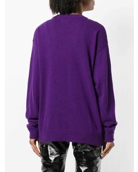 Pull surdimensionné violet Laneus