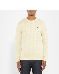 Pull torsadé beige Polo Ralph Lauren