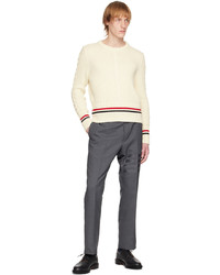 Pull torsadé blanc Thom Browne