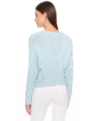 Pull torsadé bleu clair Tess Giberson