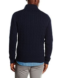 Pull torsadé bleu marine Gant