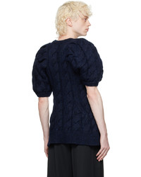 Pull torsadé bleu marine Simone Rocha