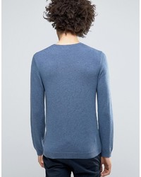 Pull torsadé bleu Asos