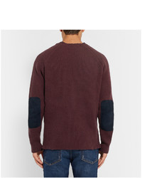 Pull torsadé bordeaux John Smedley