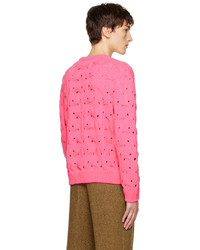 Pull torsadé fuchsia Solid Homme