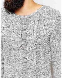 Pull torsadé gris Asos