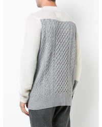 Pull torsadé gris Sacai