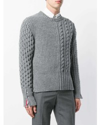 Pull torsadé gris Thom Browne