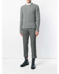 Pull torsadé gris Thom Browne