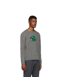 Pull torsadé gris Gucci