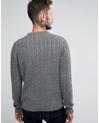 Pull torsadé gris Farah