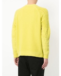 Pull torsadé jaune Coohem