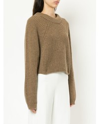 Pull torsadé marron clair Lemaire