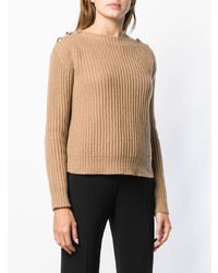 Pull torsadé marron clair Max Mara