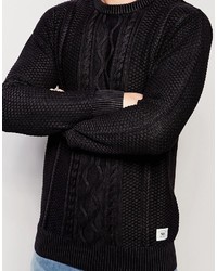 Pull torsadé noir Bellfield