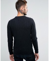 Pull torsadé noir Farah