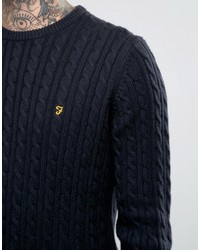 Pull torsadé noir Farah