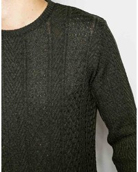 Pull torsadé olive Asos