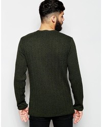 Pull torsadé olive Asos