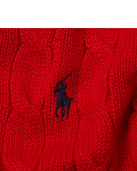 Pull torsadé rouge Polo Ralph Lauren