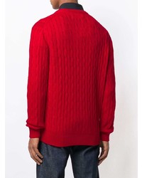 Pull torsadé rouge Calvin Klein Jeans