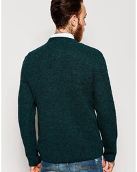 Pull torsadé vert foncé Asos