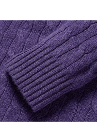 Pull torsadé violet Polo Ralph Lauren