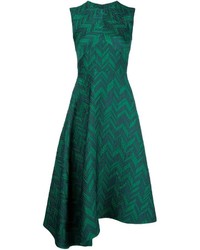 Robe à chevrons vert foncé