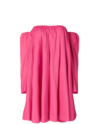 Robe à épaules dénudées à volants fuchsia Calvin Klein 205W39nyc