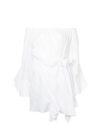 Robe à épaules dénudées blanc Goen.J