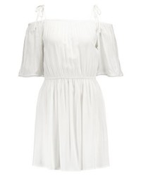 Robe à épaules dénudées blanc Pieces