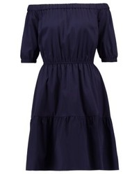 Robe à épaules dénudées bleu marine Hugo Boss