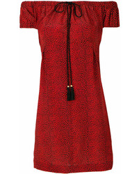 Robe à épaules dénudées imprimé rouge Philosophy di Lorenzo Serafini