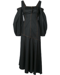 Robe à épaules dénudées noir Ellery