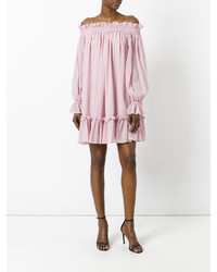 Robe à épaules dénudées pourpre Alexander McQueen