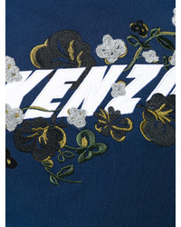 Robe à fleurs bleu marine Kenzo