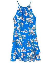 Robe à fleurs bleue Mango