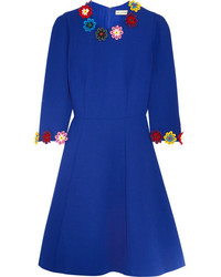 Robe à fleurs bleue Mary Katrantzou