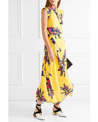 Robe à fleurs jaune Proenza Schouler